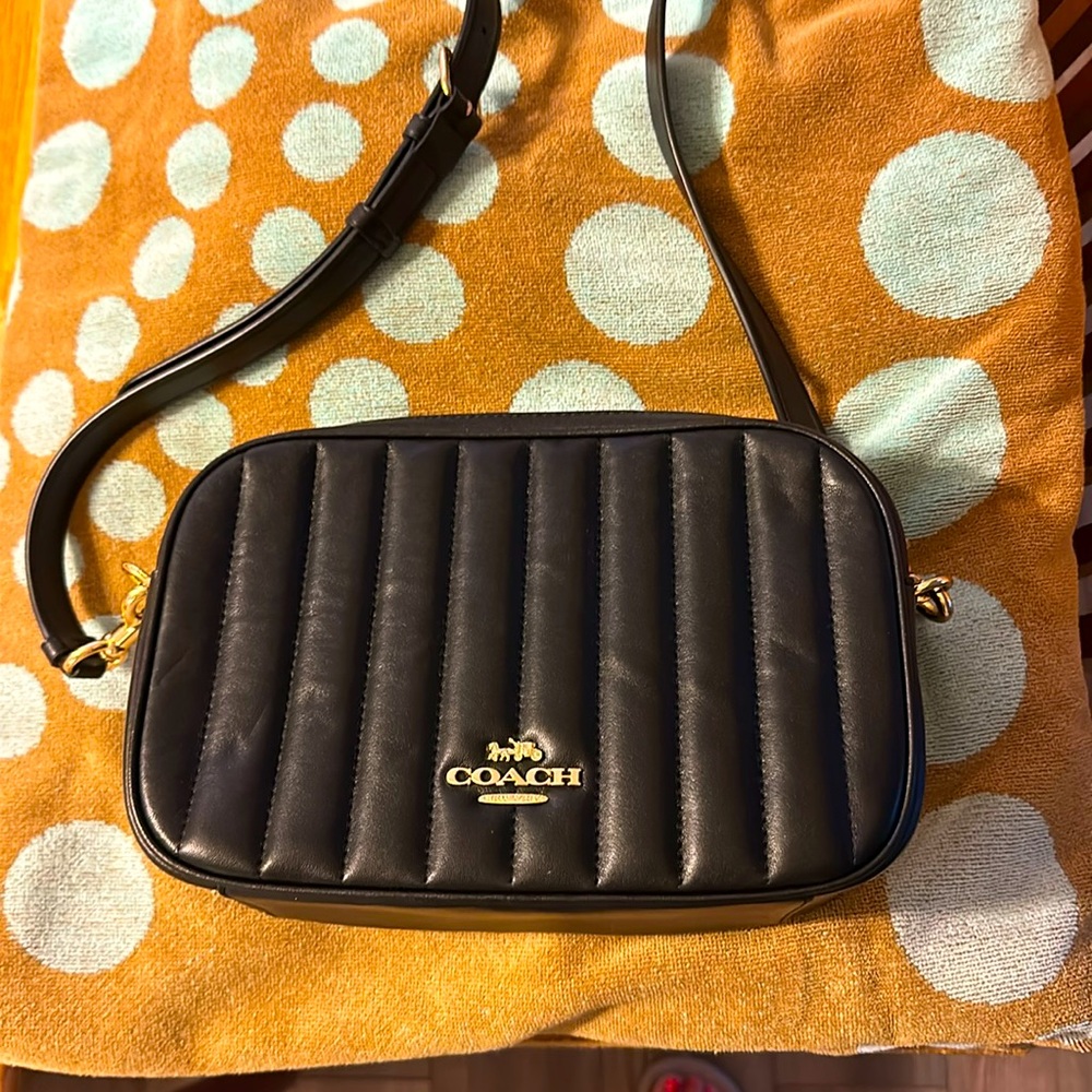 Coach leather Jes crossbody bag linear quilting